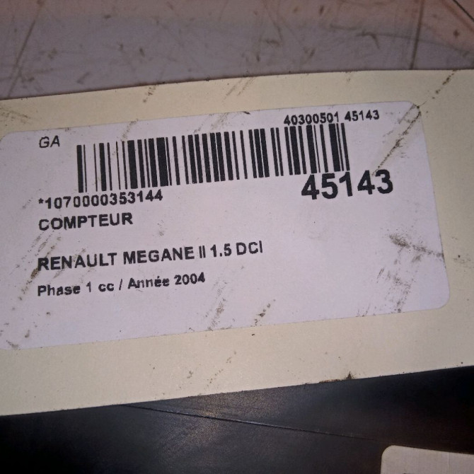 Compteur occasion RENAULT MEGANE II Phase 1 09-2003->12-2005 1.5 DCI 80ch 8200462283 4