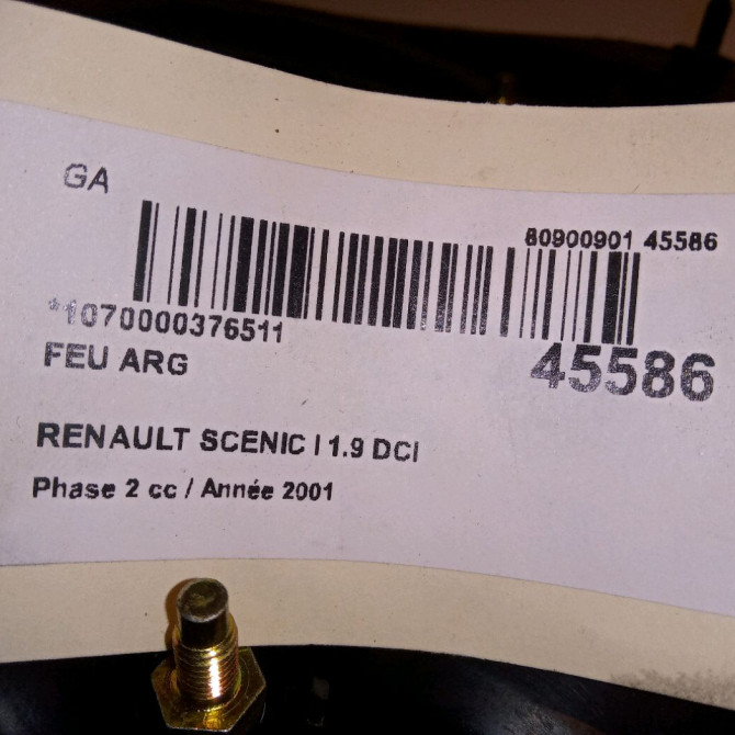 Feu arrière gauche occasion RENAULT SCENIC I Phase 2 08-1999->06-2003 1.9 DCI 100ch 7700428054 4