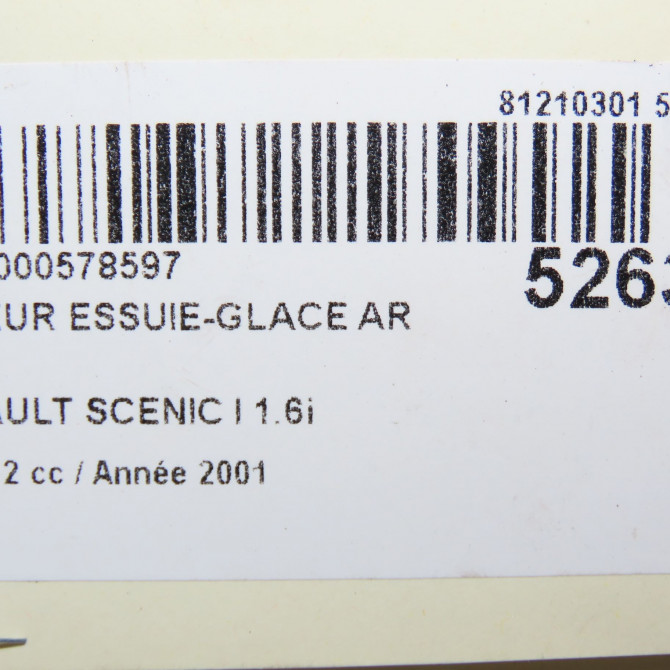 Moteur essuie-glace arrière occasion RENAULT SCENIC I Phase 2 08-1999->06-2003 1.6i 107ch 7700437775 6