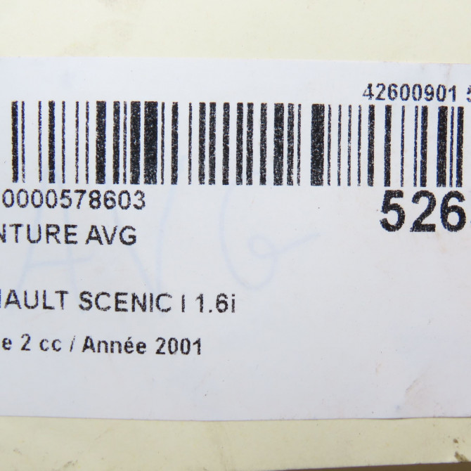 Ceinture avant gauche occasion RENAULT SCENIC I Phase 2 08-1999->06-2003 1.6i 107ch 7700432479 6