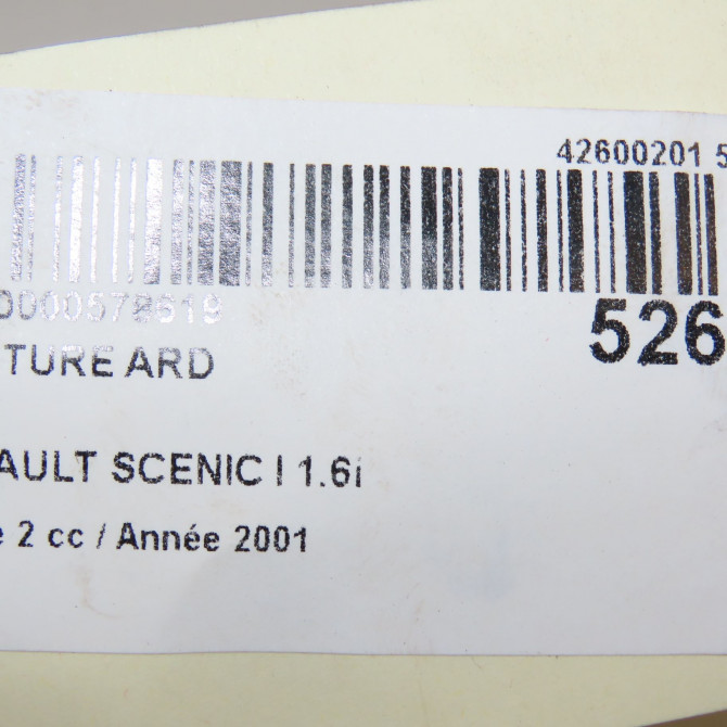 Ceinture arrière droite occasion RENAULT SCENIC I Phase 2 08-1999->06-2003 1.6i 107ch 7700432480 5