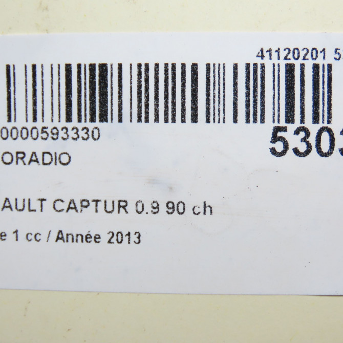 Autoradio occasion RENAULT CAPTUR Phase 1 02-2013->... 0.9 90 ch 281156367R 7