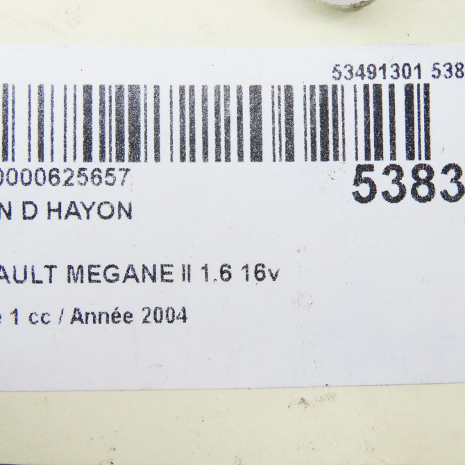 Verin droit hayon occasion RENAULT MEGANE II Phase 1 09-2003->12-2005 1.6 16v 8200051750 3