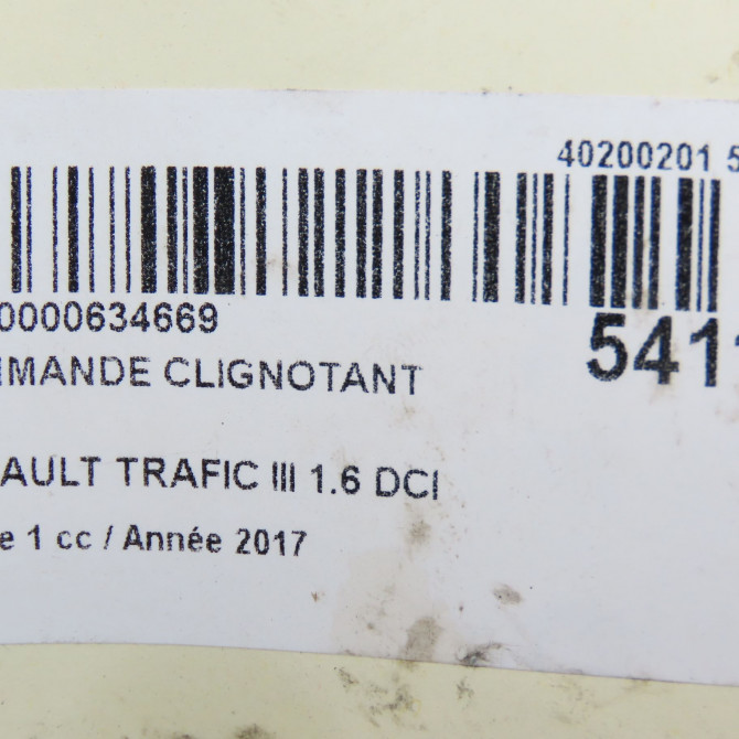 Commande clignotant occasion RENAULT TRAFIC III Phase 1 06-2014->... 1.6 DCI 120ch 255403121R 7