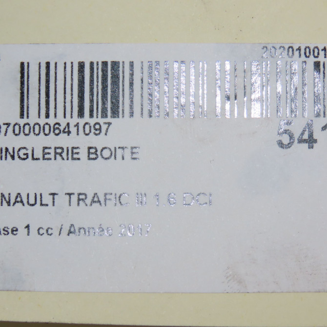 Tringlerie boite occasion RENAULT TRAFIC III Phase 1 06-2014->... 1.6 DCI 120ch 6