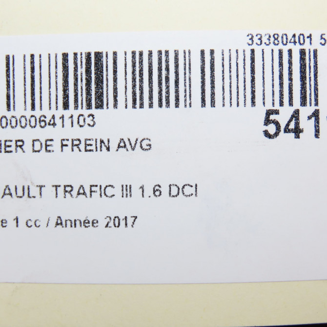 Etrier de frein avant gauche occasion RENAULT TRAFIC III Phase 1 06-2014->... 1.6 DCI 120ch 410119298R 6