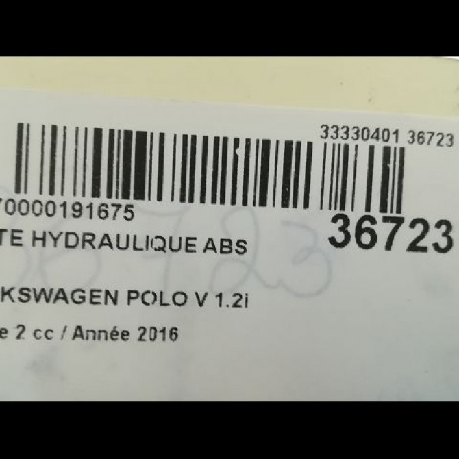 Unité hydraulique ABS occasion VOLKSWAGEN POLO V Phase 2 02-2014->... 1.2i 90ch 6C0614517RBEF 3