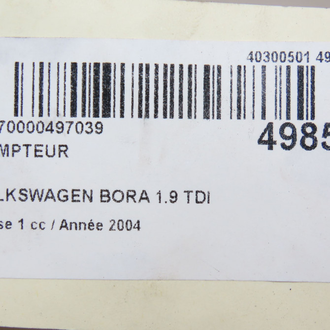 Compteur occasion VOLKSWAGEN BORA Phase 1 10-1998->12-2005 1.9 TDI 100ch 1J5920826CX 6