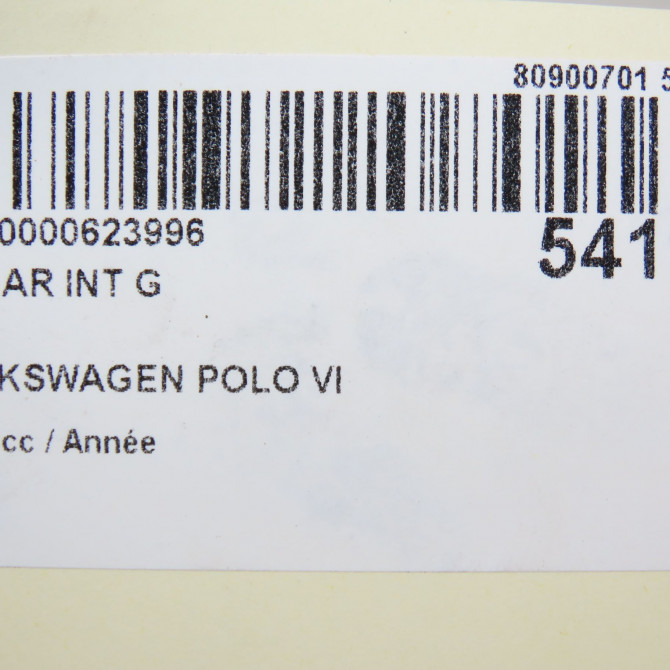 Feu arrière interieur gauche occasion VOLKSWAGEN POLO VI 2G0945307B 5