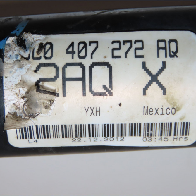 Transmission avant droite occasion VOLKSWAGEN NEW BEETLE II phase 1 09-2011->... 1.6 TDI 105ch 5C0407272AQ 5