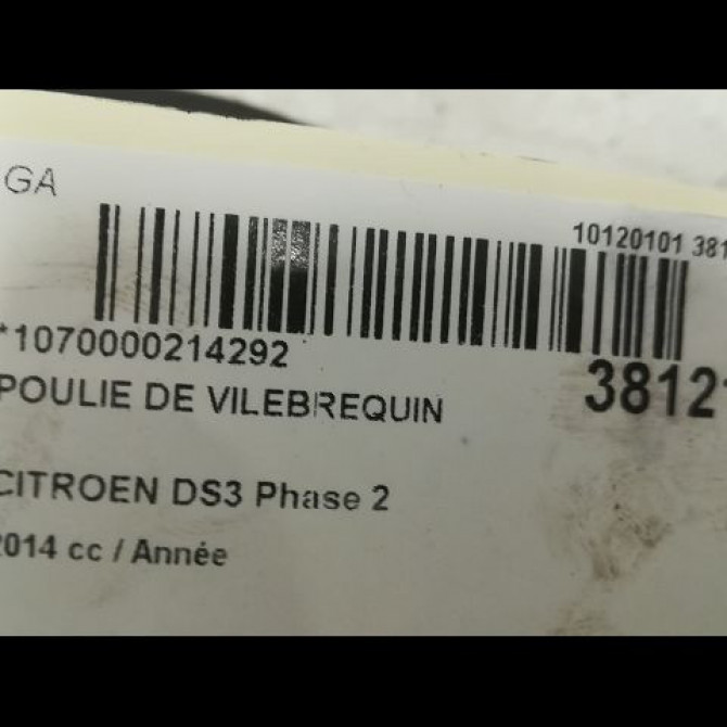 Poulie de vilebrequin occasion CITROEN DS3 Phase 2 06-2014->... 3