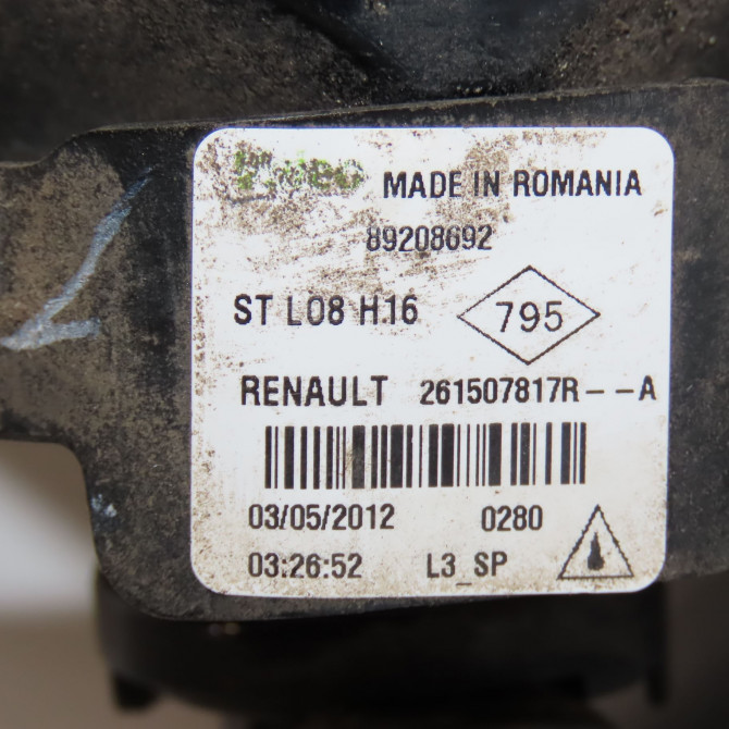 Phare antibrouillard avant gauche occasion DACIA LODGY Phase 1 01-2012->... 1.5 DCI 90ch 261507817R 4