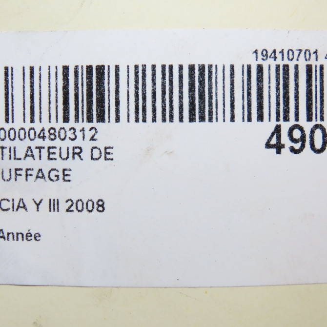 Ventilateur de chauffage occasion LANCIA Y III 7