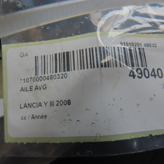 Aile avant gauche occasion LANCIA Y III 71777506 5