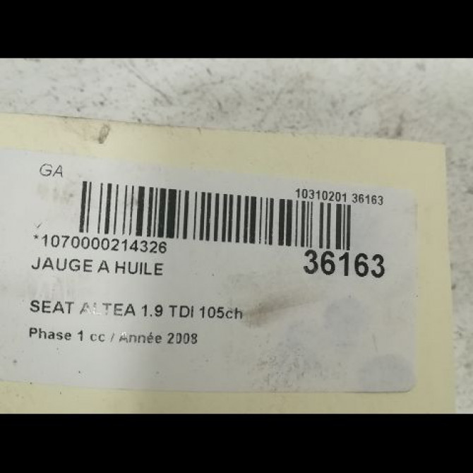 Jauge a huile occasion SEAT ALTEA Phase 1 04-2004->05-2009 1.9 TDI 105ch 2