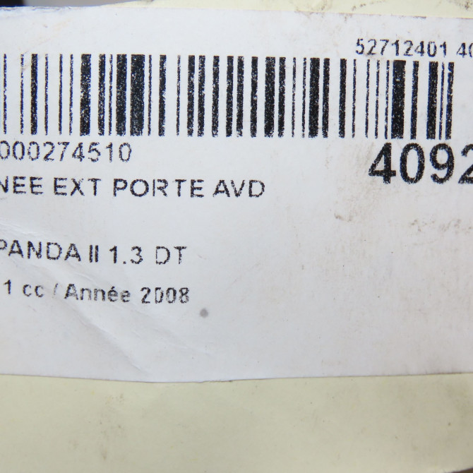 Poignee ext porte avd occasion FIAT PANDA II Phase 1 09-2003->12-2012 1.3 DT MULTIJET 16v 70ch 735371235 4