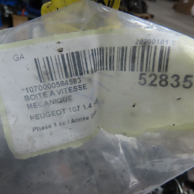 Boîte à vitesse mecanique occasion PEUGEOT 107 Phase 1 06-2005->12-2008 1.4 HDI 2231P5 6