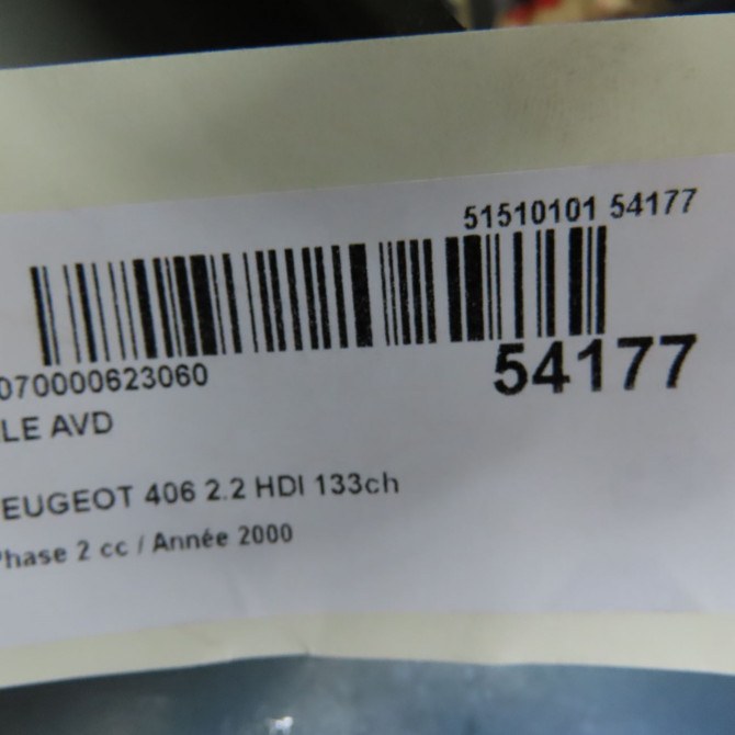 Aile avant gauche occasion PEUGEOT 406 Phase 2 04-1999->04-2004 2.2 HDI 133ch 7840J8 8