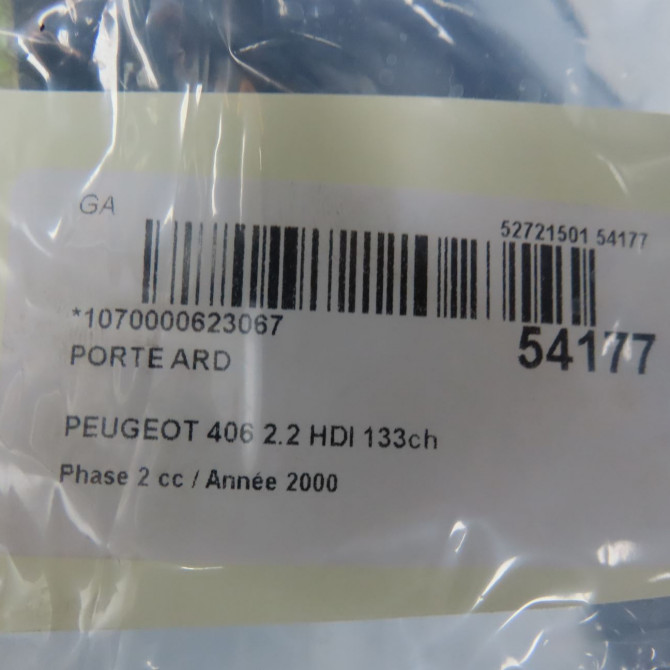 Porte arrière droite occasion PEUGEOT 406 Phase 2 04-1999->04-2004 2.2 HDI 133ch 9008G2 7