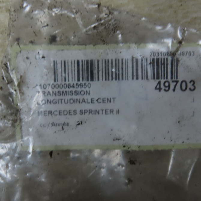 Transmission longitudinale cent occasion MERCEDES SPRINTER II 6
