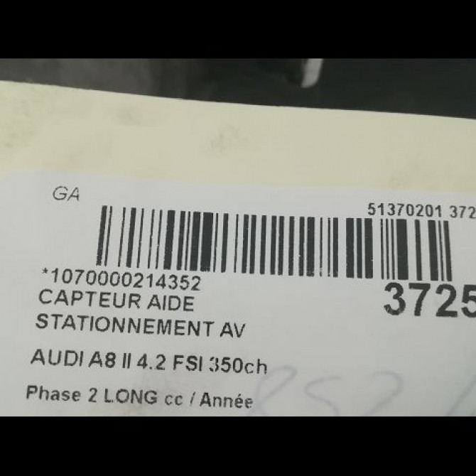 Capteur aide stationnement av occasion AUDI A8 II Phase 2 LONG 12-2007->12-2009 4.2 FSI 350ch 4