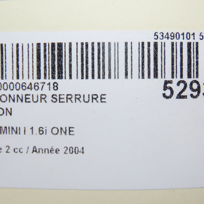 Actionneur serrure hayon occasion MINI MINI I Phase 2 07-2004->09-2006 1.6i ONE 5