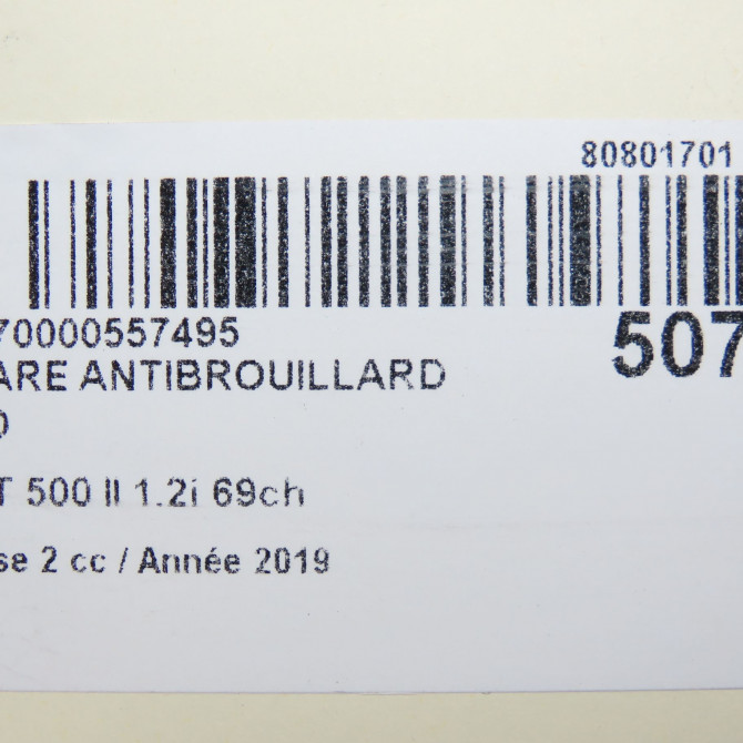Phare antibrouillard avant droit occasion FIAT 500 II phase 2 04-2014->... 1.2i 69ch 52007769 5