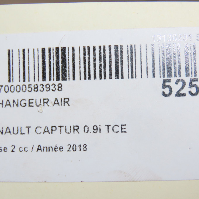 Echangeur air occasion RENAULT CAPTUR Phase 1 04-1995->04-1999 0.9i TCE 90ch 144963014R 5