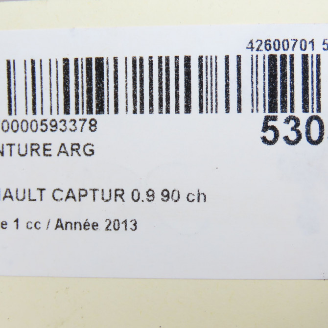 Ceinture arrière gauche occasion RENAULT CAPTUR Phase 1 02-2013->... 0.9 90 ch 888405148R 5