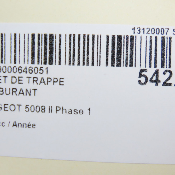 Volet de trappe carburant occasion PEUGEOT 5008 II Phase 1 10-2016->... 9811707180 5