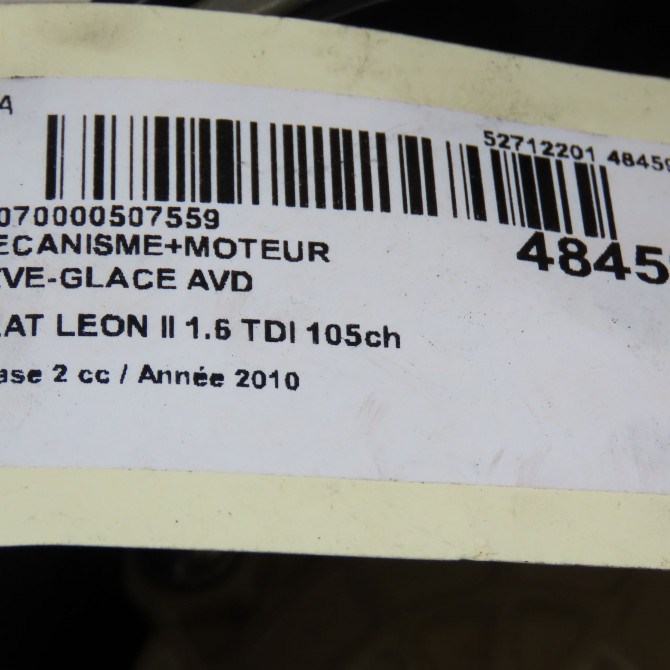Mecanisme + moteur lève-glace avant droit occasion SEAT LEON II Phase 2 05-2009->09-2012 1.6 TDI 105ch 1P0837462A 6
