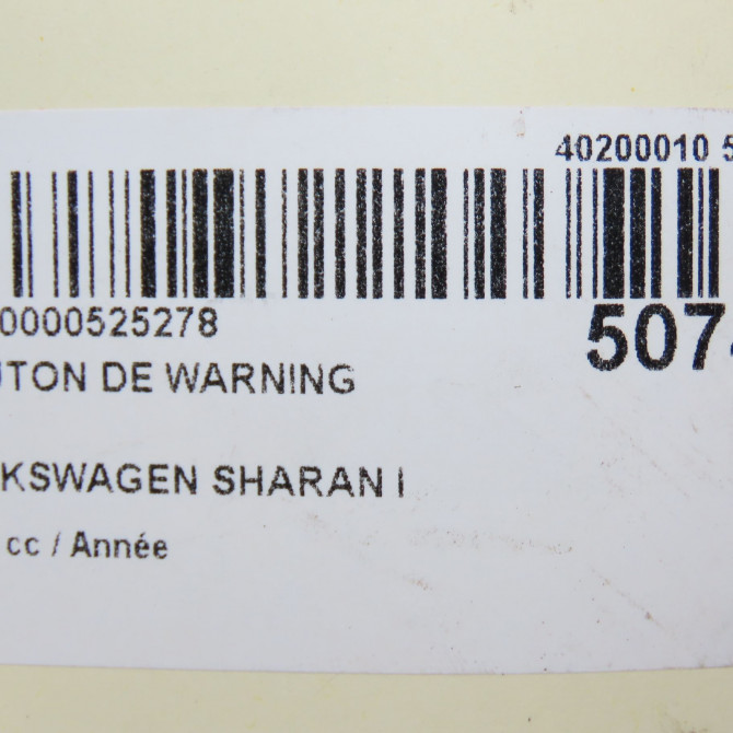 Bouton de warning occasion VOLKSWAGEN SHARAN I Phase 3 01-2004->09-2010 7M395323501C 4