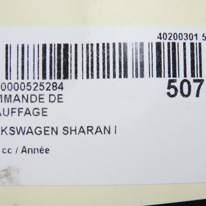 Commande de chauffage occasion VOLKSWAGEN SHARAN I Phase 3 01-2004->09-2010 5