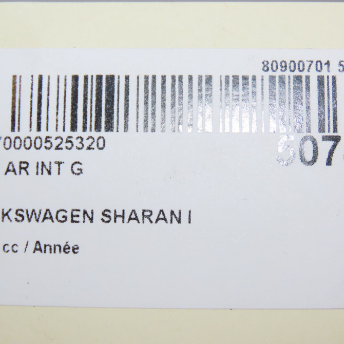 Feu arrière interieur gauche occasion VOLKSWAGEN SHARAN I Phase 3 01-2004->09-2010 5
