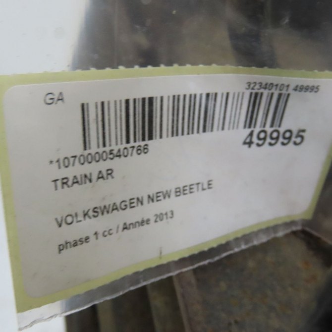 Train arrière occasion VOLKSWAGEN NEW BEETLE II phase 1 09-2011->... 1.6 TDI 105ch 5C0500051H 5
