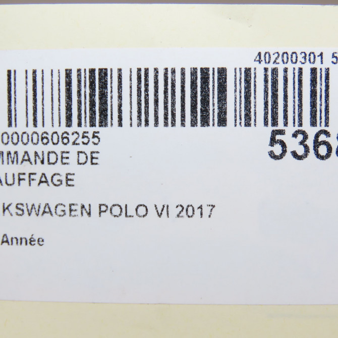Commande de chauffage occasion VOLKSWAGEN POLO VI 6C0907044D 5