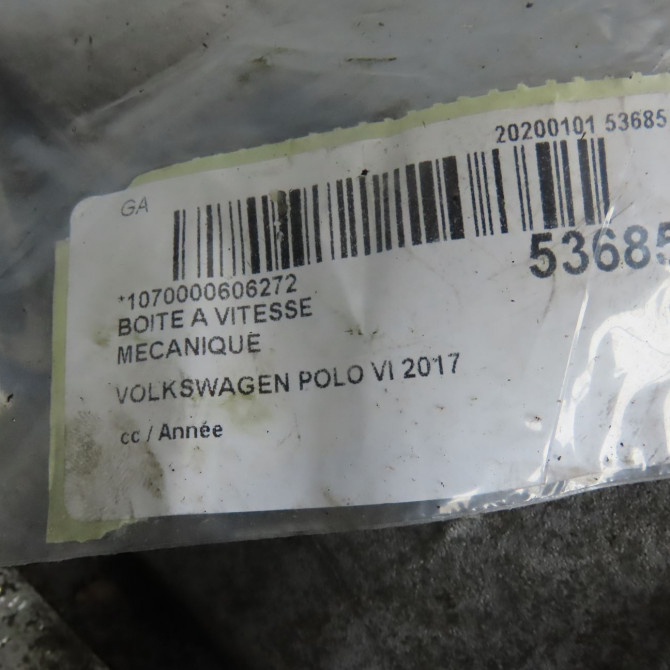 Boîte à vitesse mecanique occasion VOLKSWAGEN POLO VI A4300051P 6