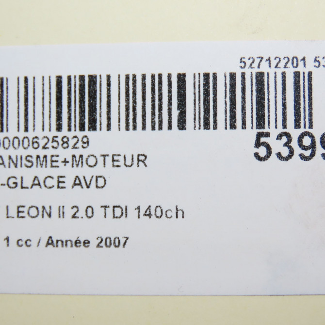 Mecanisme + moteur lève-glace avant droit occasion SEAT LEON II Phase 1 09-2005->05-2009 2.0 TDI 140ch 1P0837462A 6