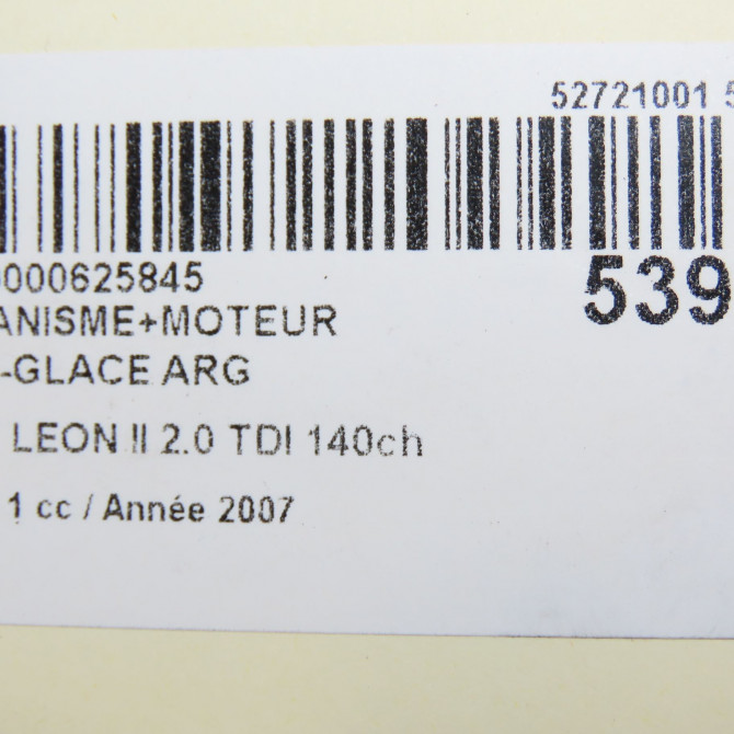 Mecanisme+moteur leve-glace arg occasion SEAT LEON II Phase 1 09-2005->05-2009 2.0 TDI 140ch 1P0839461A 6