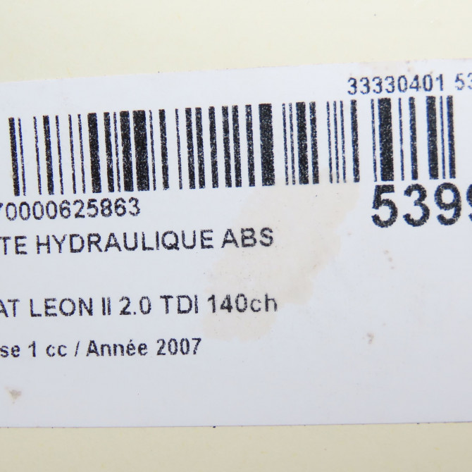 Unité hydraulique ABS occasion SEAT LEON II Phase 1 09-2005->05-2009 2.0 TDI 140ch 1K0614517AFBEF 6