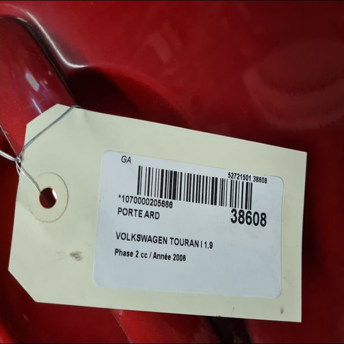 Porte arrière droite occasion VOLKSWAGEN TOURAN I Phase 2 11-2006->09-2010 1.9 TDI 105ch 1T0833056S 4