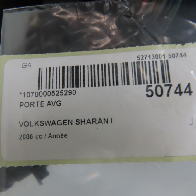Porte avant gauche occasion VOLKSWAGEN SHARAN I Phase 3 01-2004->09-2010 7M3831021E 5