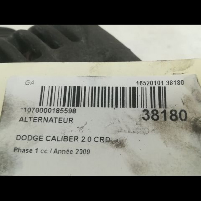 Alternateur occasion DODGE CALIBER Phase 1 06-2006->... 2.0 CRD 5033757AB 4