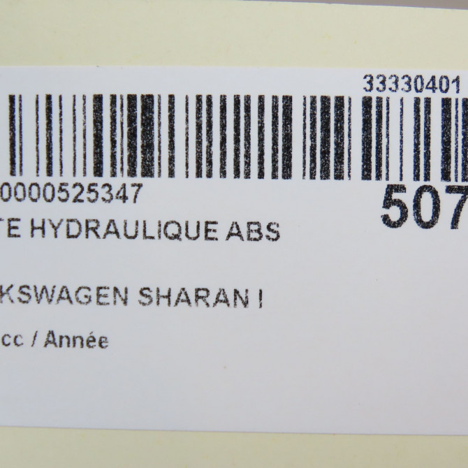 Unité hydraulique ABS occasion VOLKSWAGEN SHARAN I Phase 3 01-2004->09-2010 7M3614111SBEF 6
