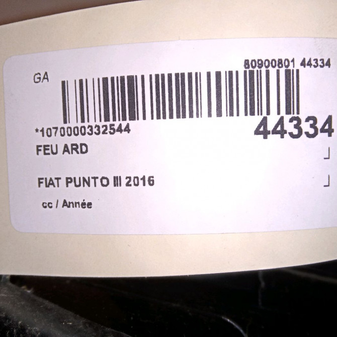 Feu arrière droit occasion PUNTO III 51927094 4