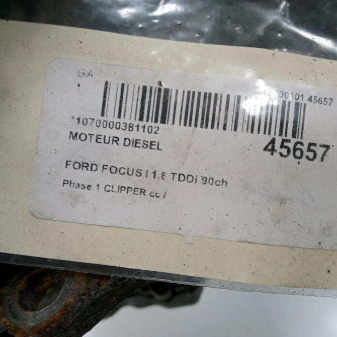Moteur diesel occasion FORD FOCUS I Phase 1 CLIPPER 10-1998->12-2004 1.8 TDDi 90ch 1354658 6
