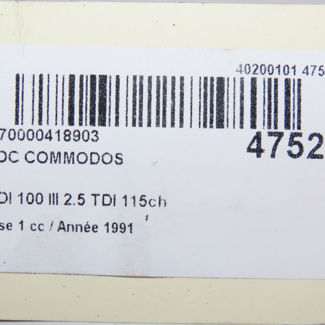 Bloc commodos occasion AUDI 100 III Phase 1 01-1991->06-1994 2.5 TDI 115ch 6