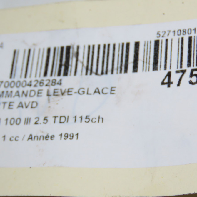 Commande lève-glace porte avant droite occasion AUDI 100 III Phase 1 01-1991->06-1994 2.5 TDI 115ch 4