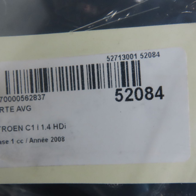 Porte avant gauche occasion CITROEN C1 I Phase 1 06-2005->11-2008 1.4 HDi 1612543280 8