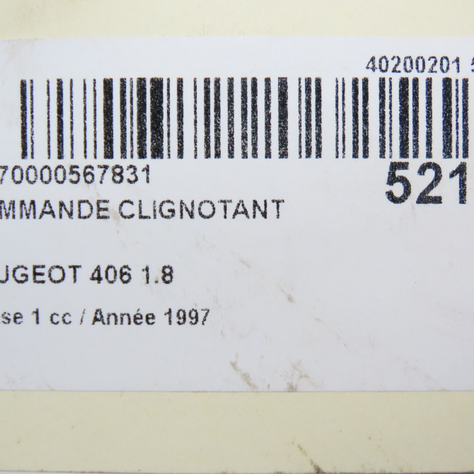 Commande clignotant occasion PEUGEOT 406 Phase 1 10-1995->04-1999 1.8 625354 6
